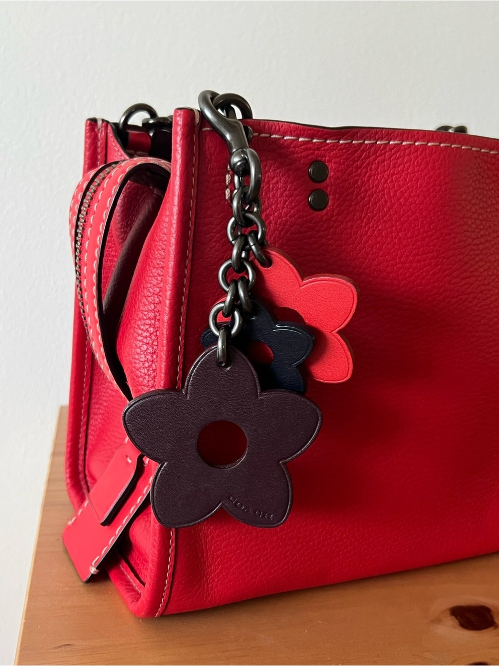Coach Purple Multi Wildflower Cluster Bag Charm